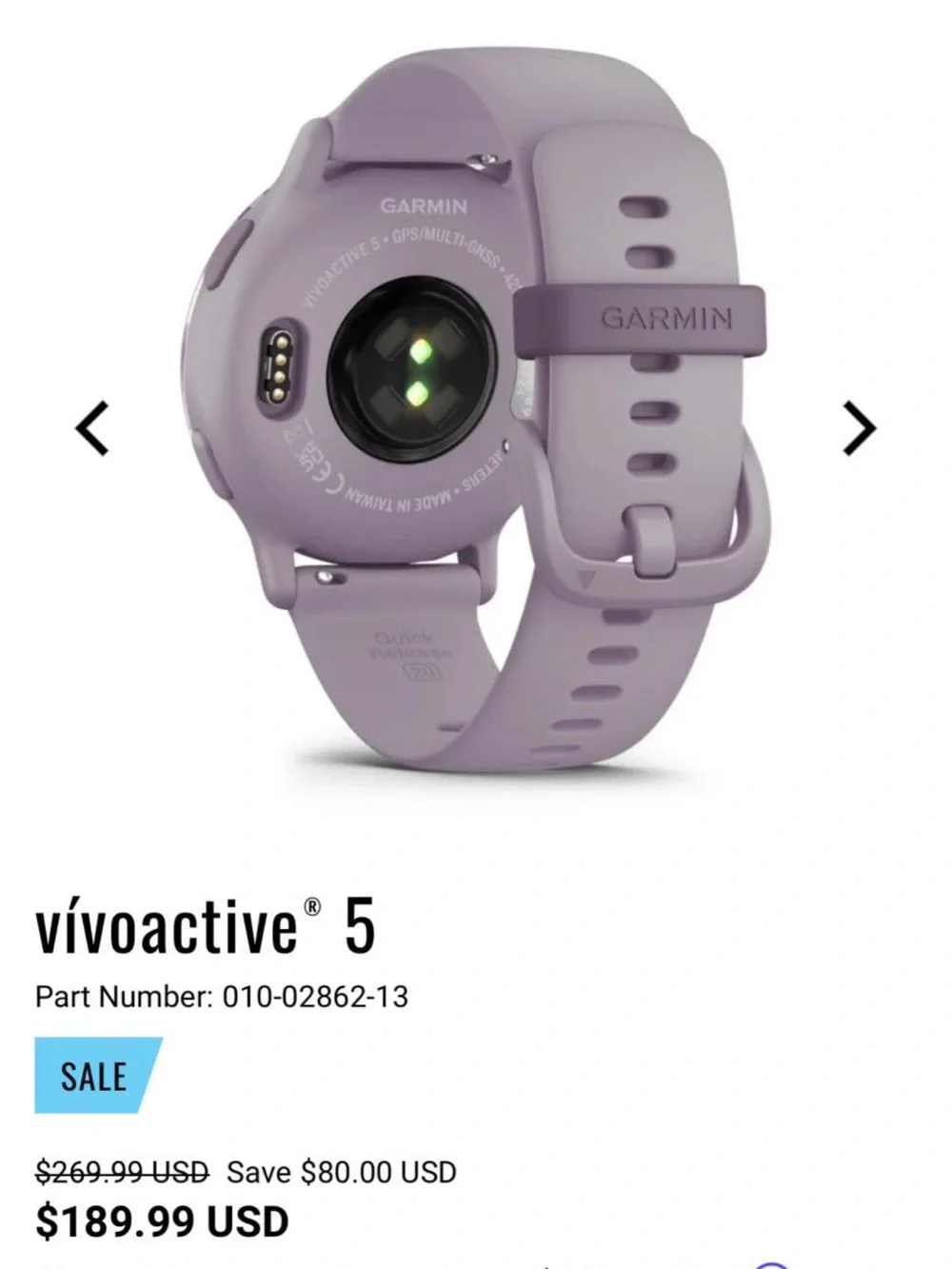 garmin vívoactive 5 Smartwatch - metallic orchid
